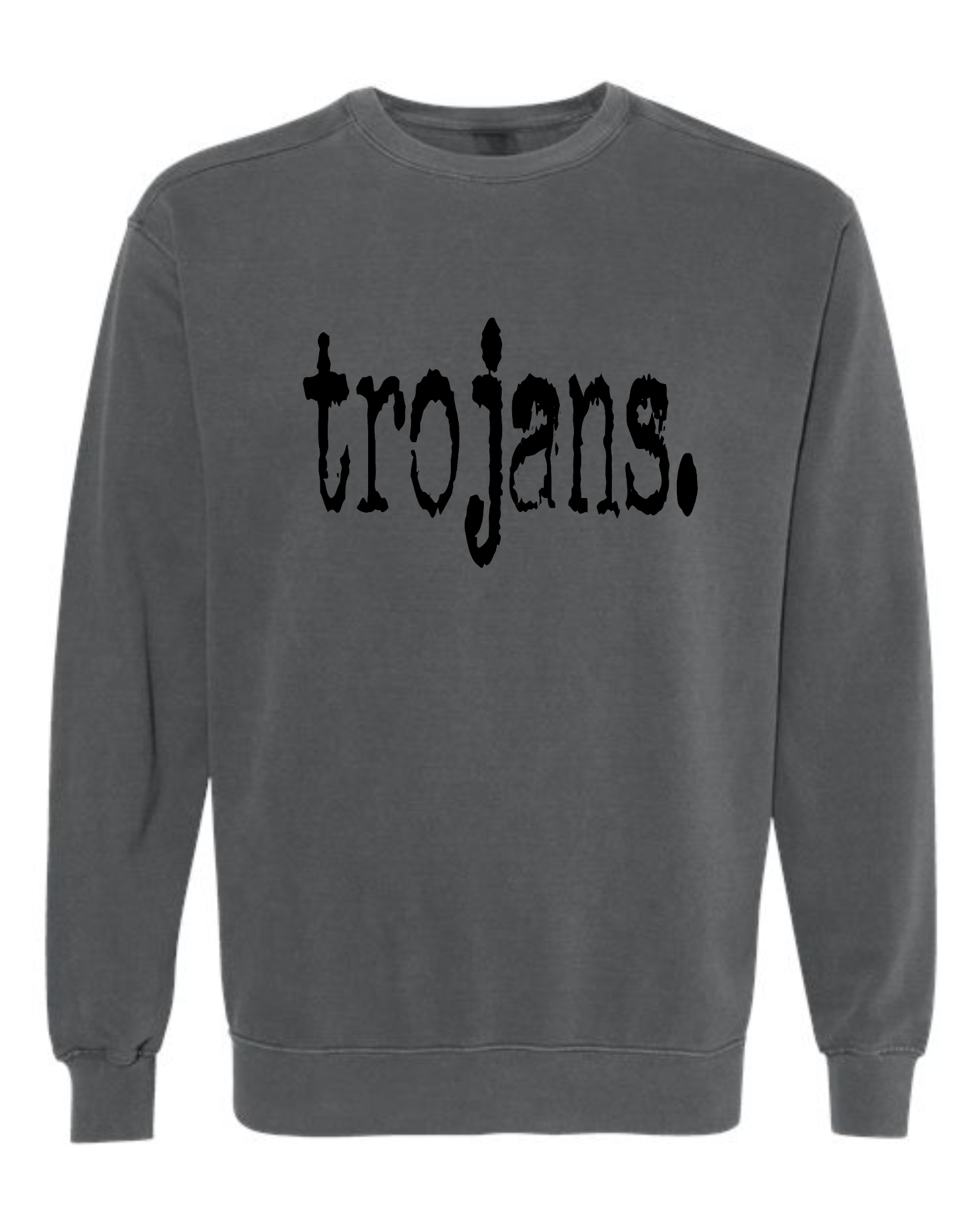 Trojans — Typography Crewneck - Comfort Colors
