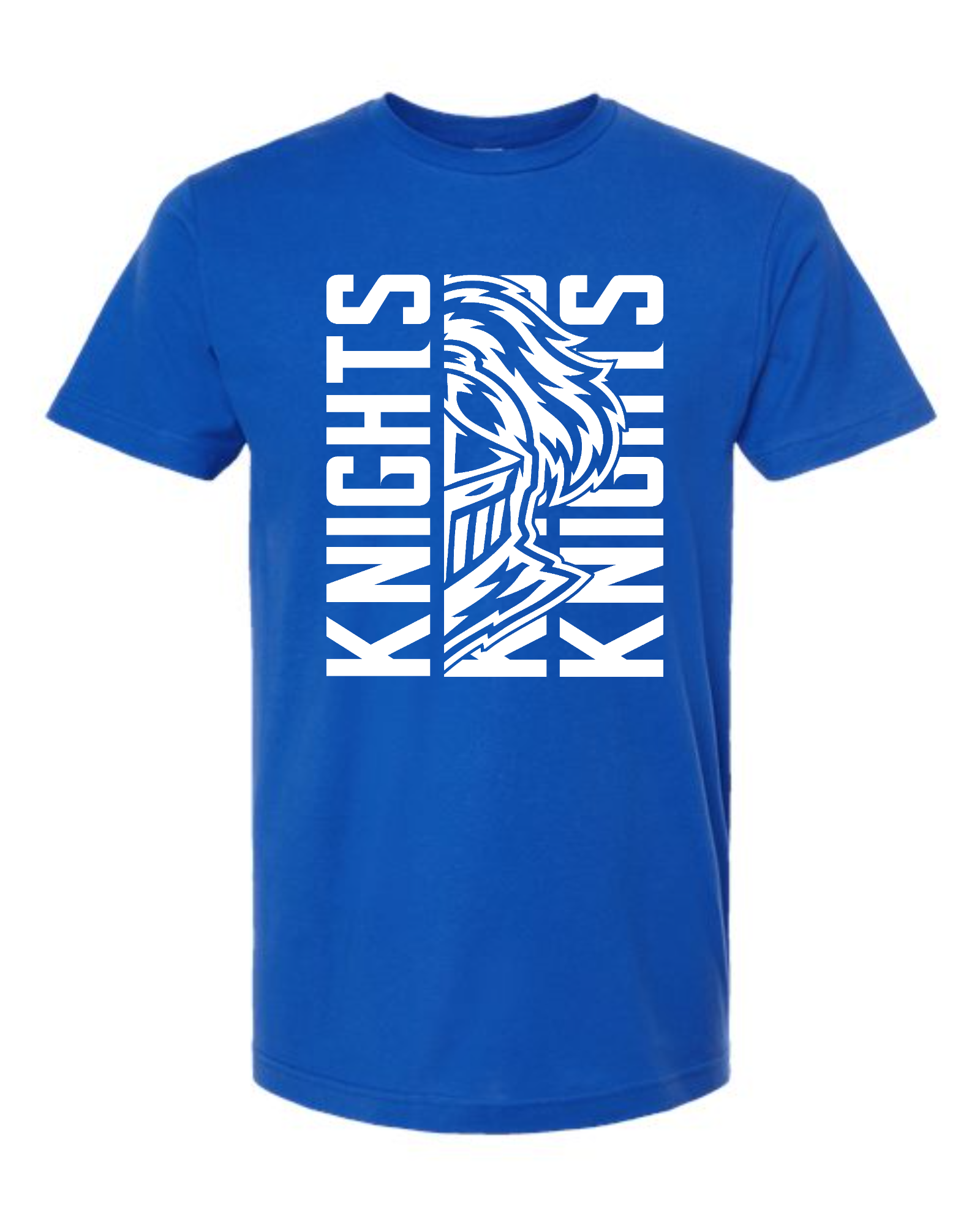 NELHS Knights — Vertical Split (white) Tee