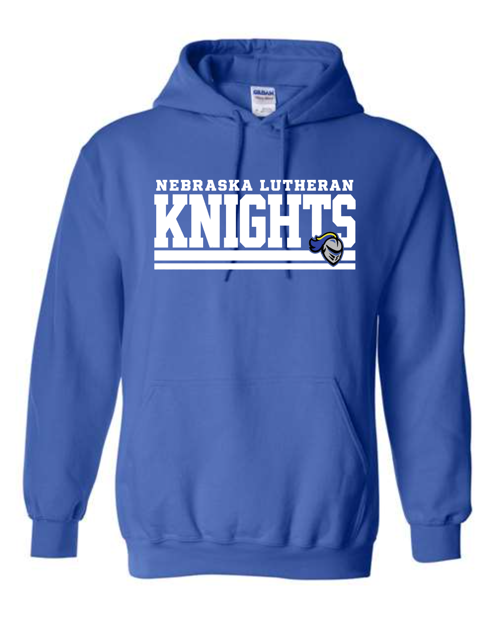 NELHS Knights - Nebraska Lutheran Bars (white) Hoodie
