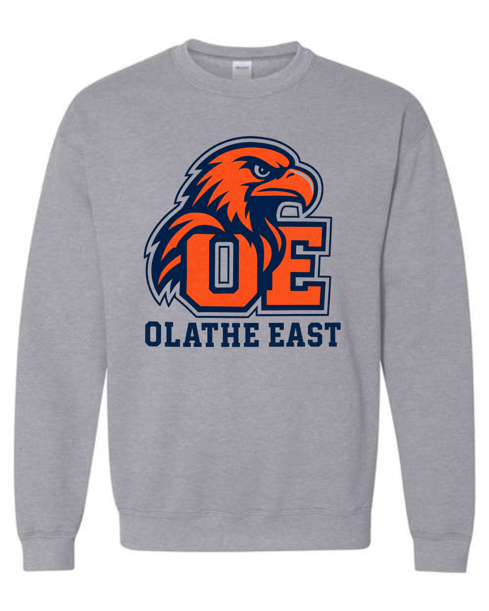 Olathe East — Hawk & OE Crest Crewneck