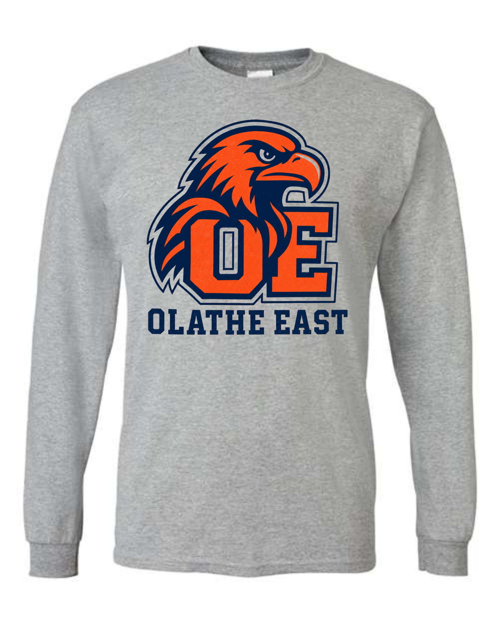 Olathe East — Hawk & OE Crest Long Sleeve