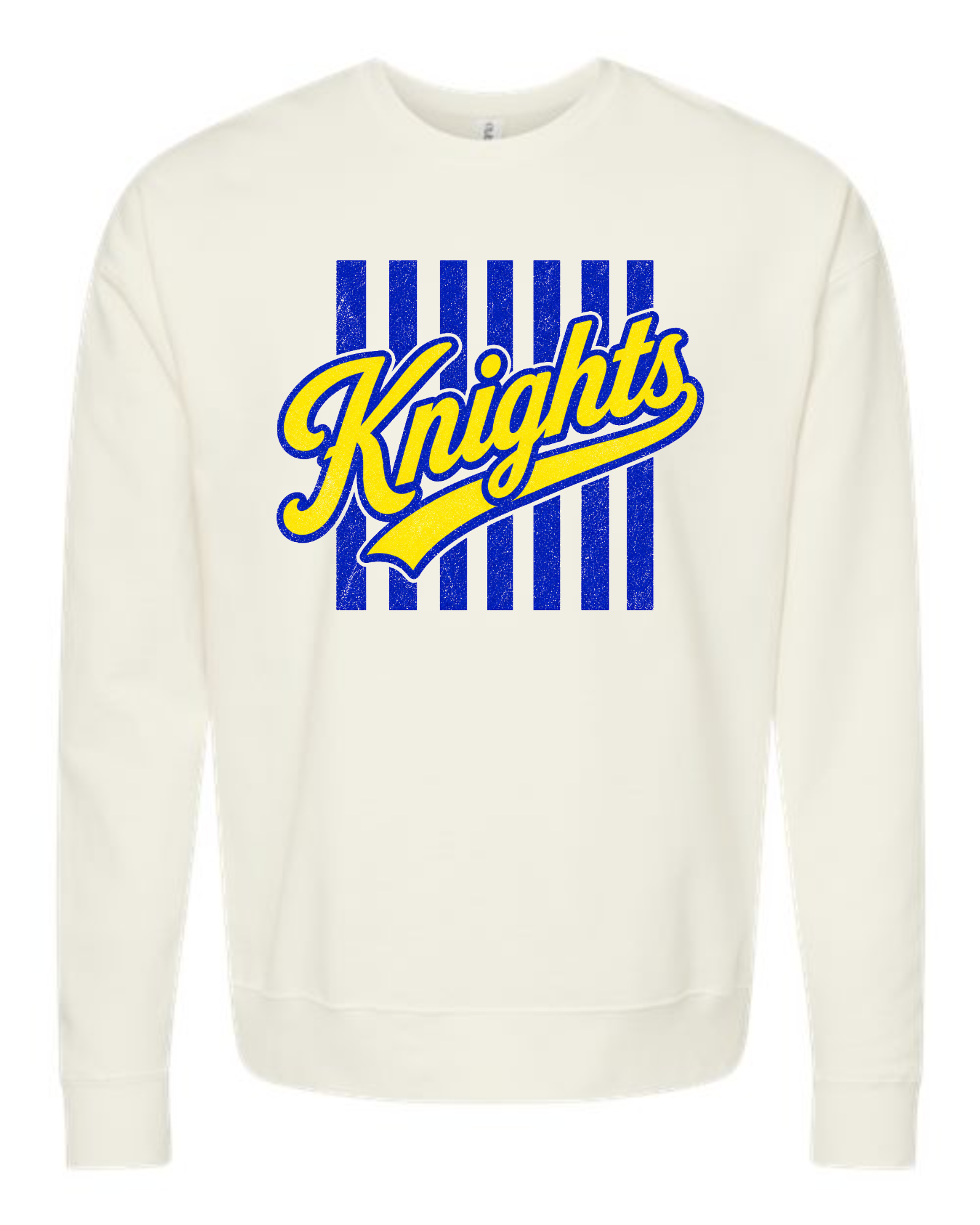 NELHS Knights — Script Stripes Crewneck