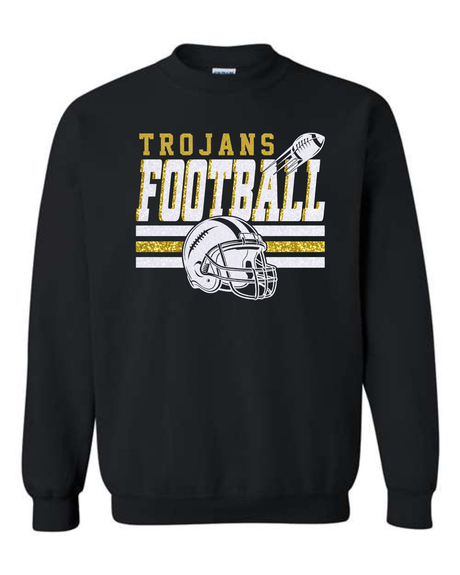 Trojans Football — Glitter Crewneck