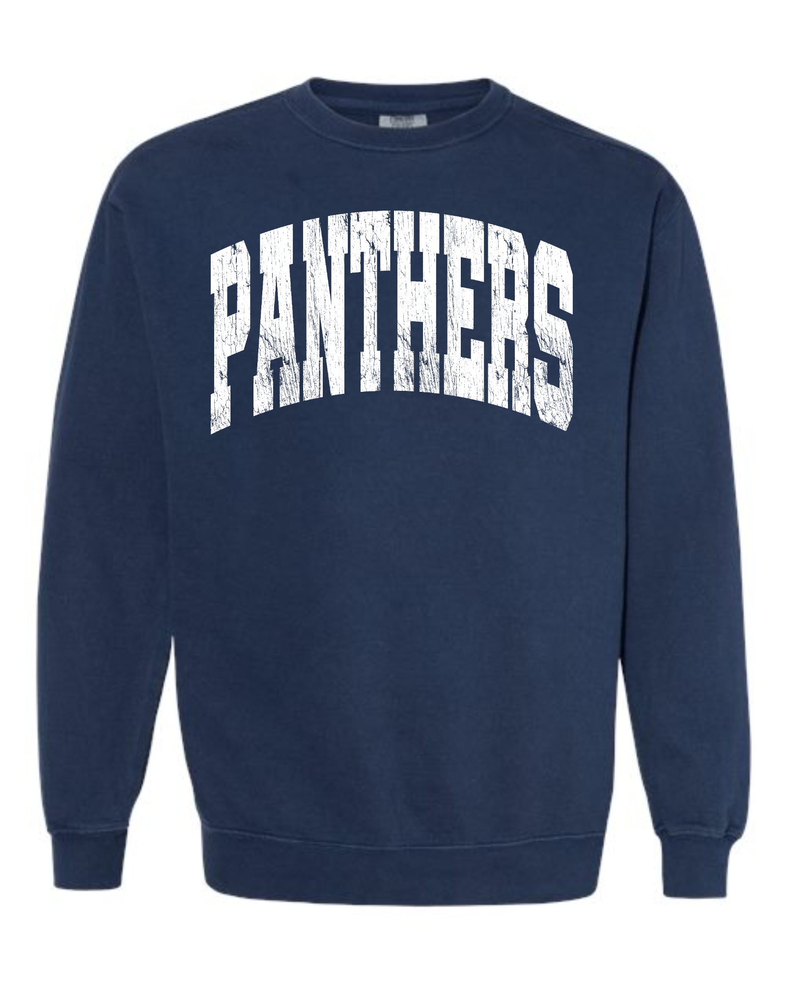 Comfort Colors - Panthers — Bar Wordmark (White) Crewneck