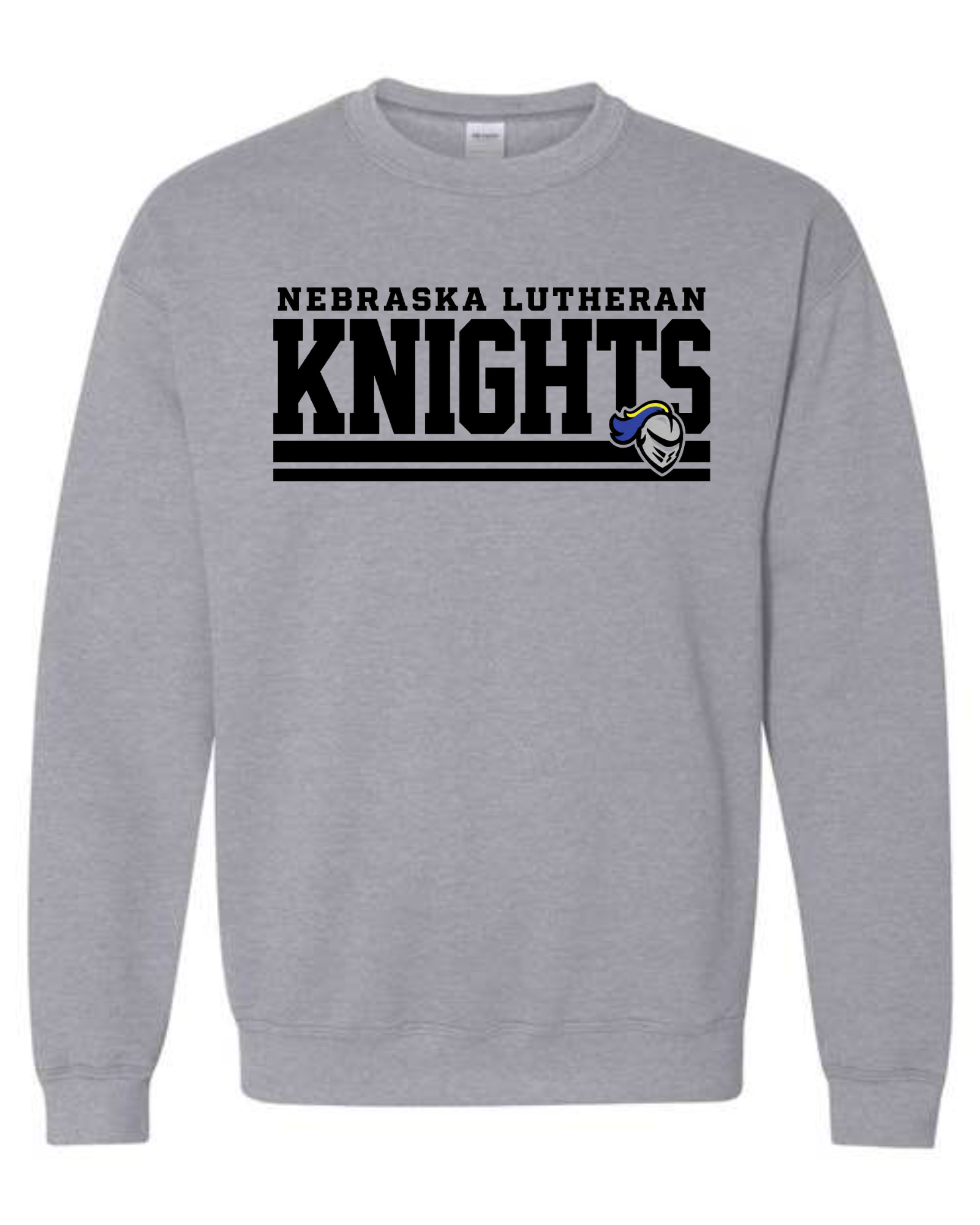 NELHS Knights - Nebraska Lutheran Bars (black) Crewneck