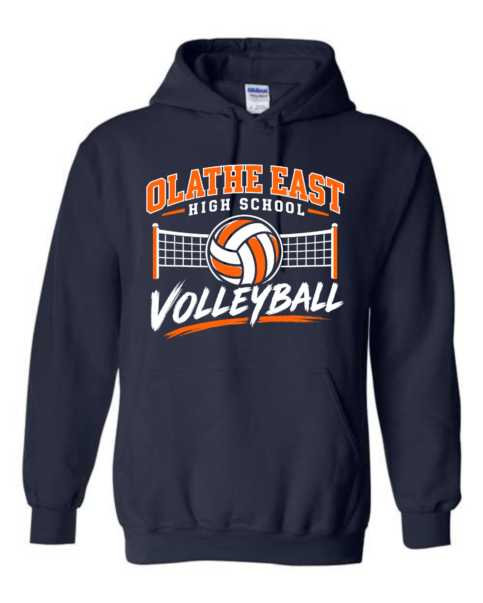 Olathe East — Volleyball Net & Ball Hoodie