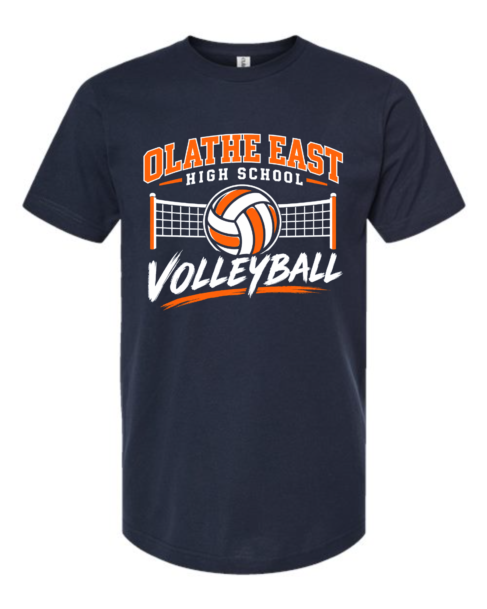 Olathe East — Volleyball Net & Ball Tee
