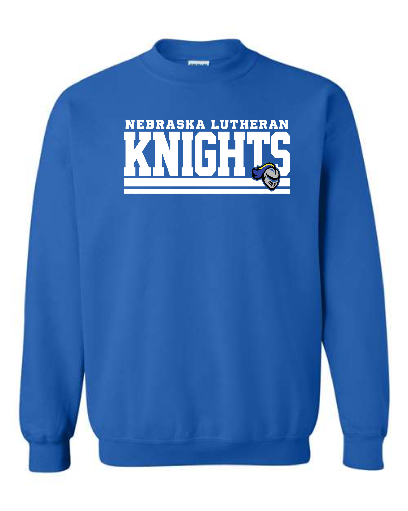 NELHS Knights - Nebraska Lutheran Bars (white) Crewneck