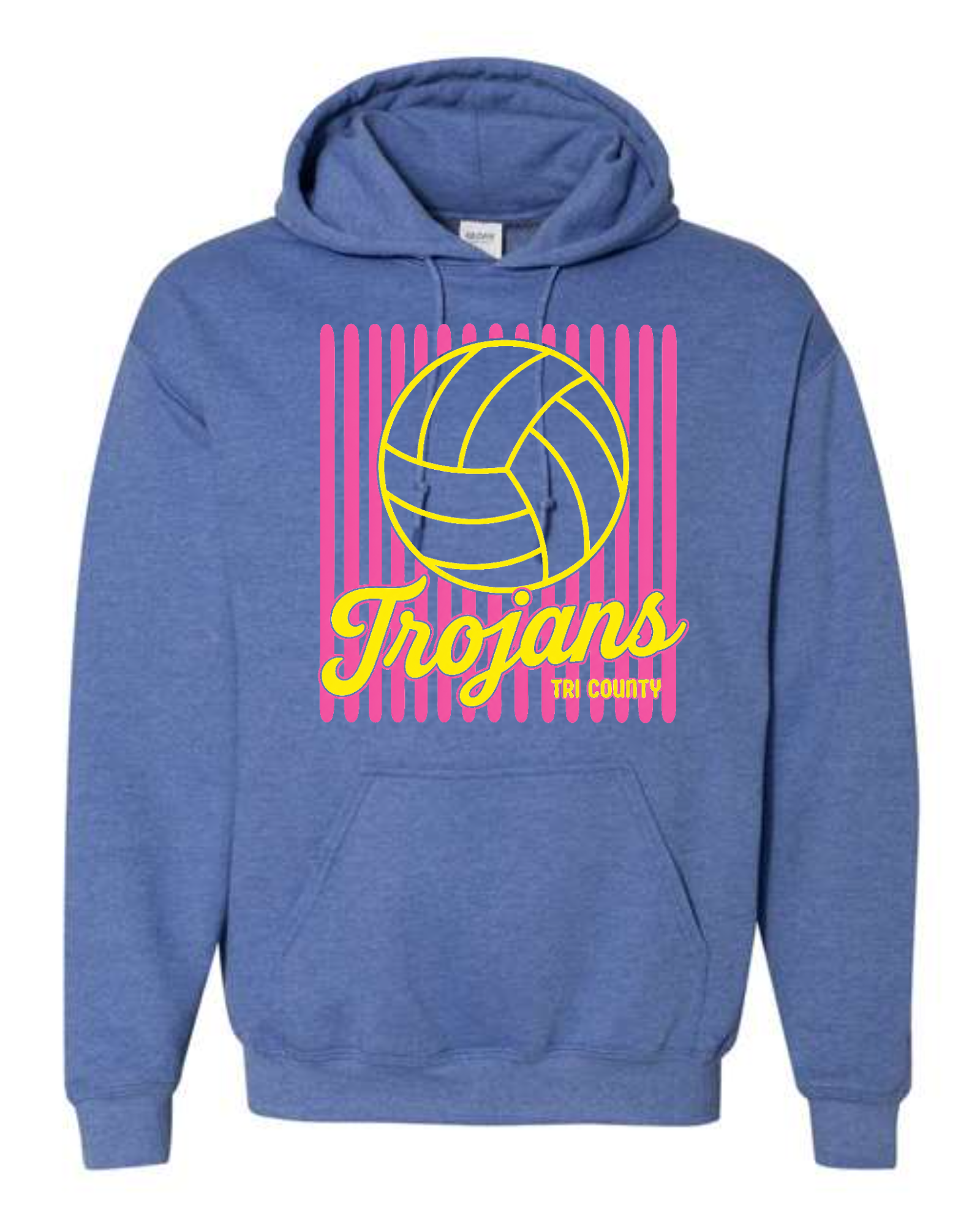 Tri County Youth Volleyball — Neon Stripes Hoodie