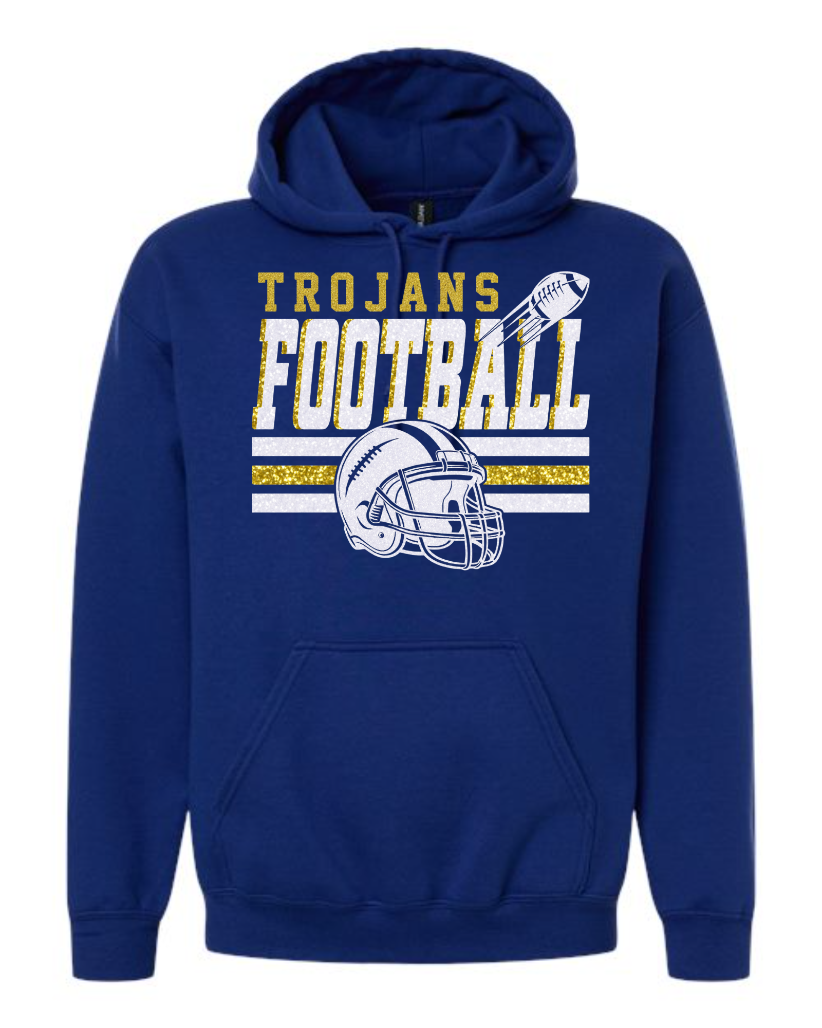 Trojans Football — Glitter Hoodie