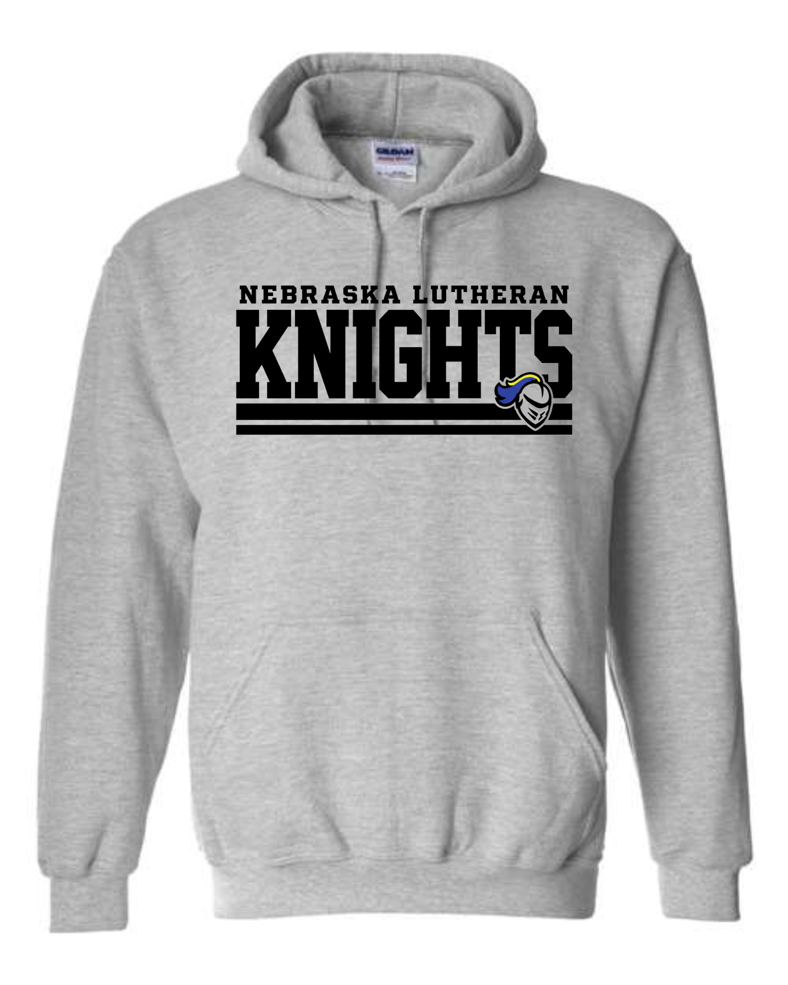 NELHS Knights - Nebraska Lutheran Bars (black) Hoodie