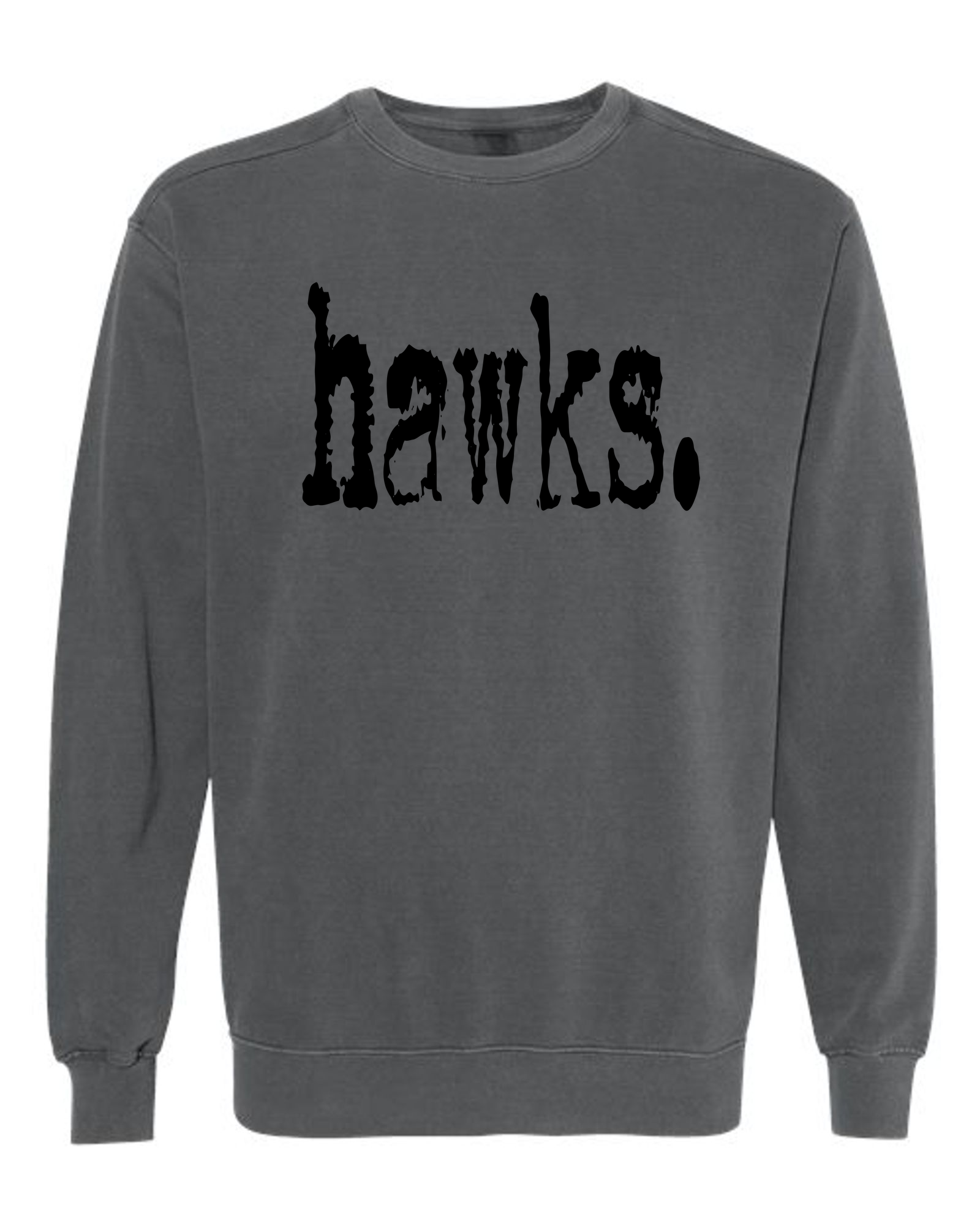Hawks — Typography Crewneck - Comfort Colors